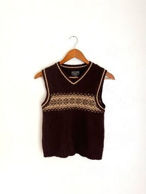 Vintage Abercrombie Wool Fair Isle Sweater Vest